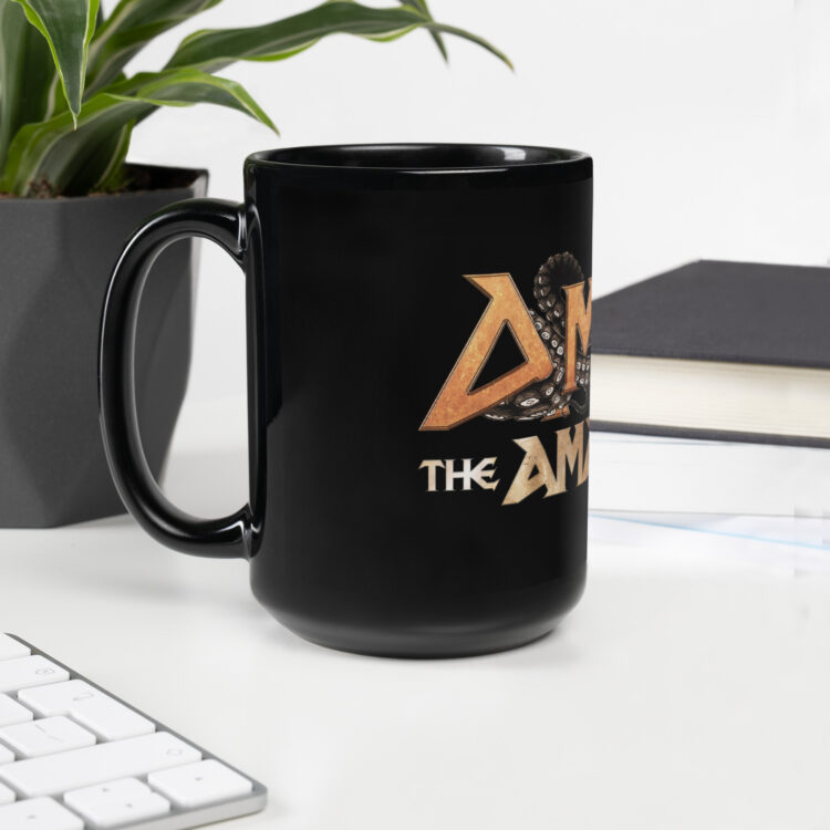 Amos the Amazing Black Glossy Mug