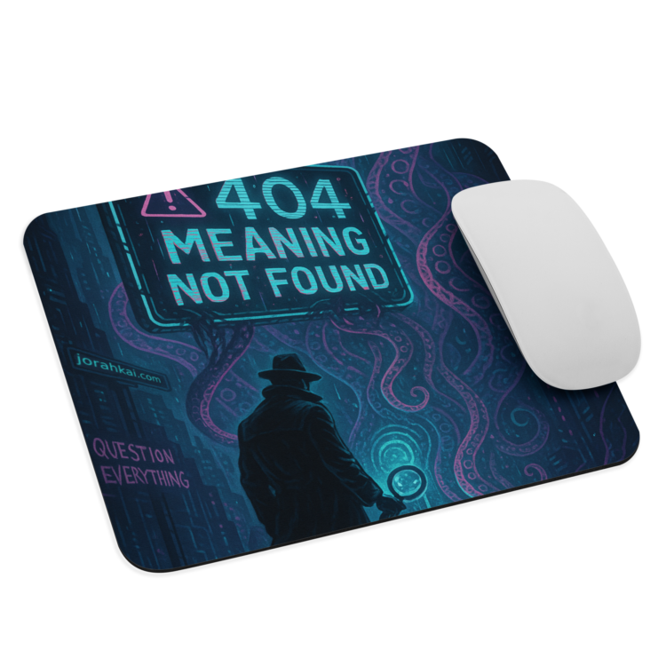 404 Meaning Not Found – Existential Detective Mouse Pad