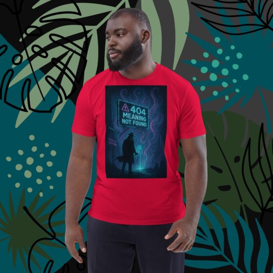 404 Meaning Not Found – Organic Cotton Unisex T-Shirt - Image 3