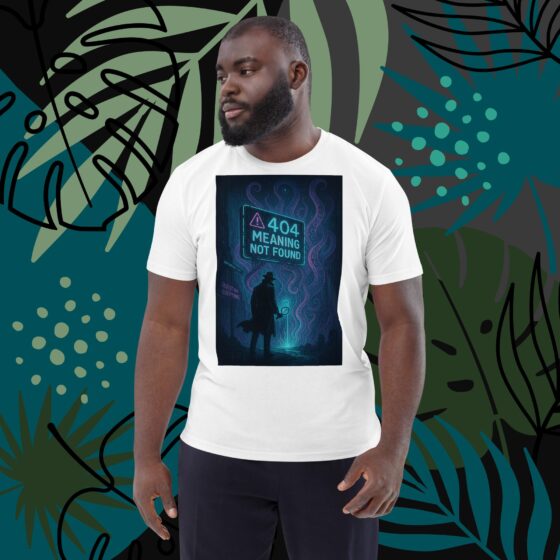 404 Meaning Not Found – Organic Cotton Unisex T-Shirt - Image 4