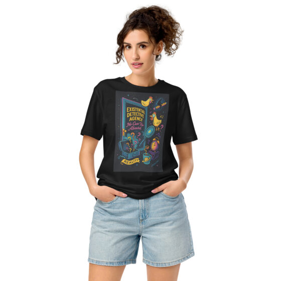 Existential Detective Agency – Embrace the Absurd – Organic Cotton Unisex T-Shirt - Image 3