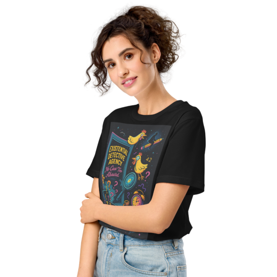 Existential Detective Agency – Embrace the Absurd – Organic Cotton Unisex T-Shirt - Image 17