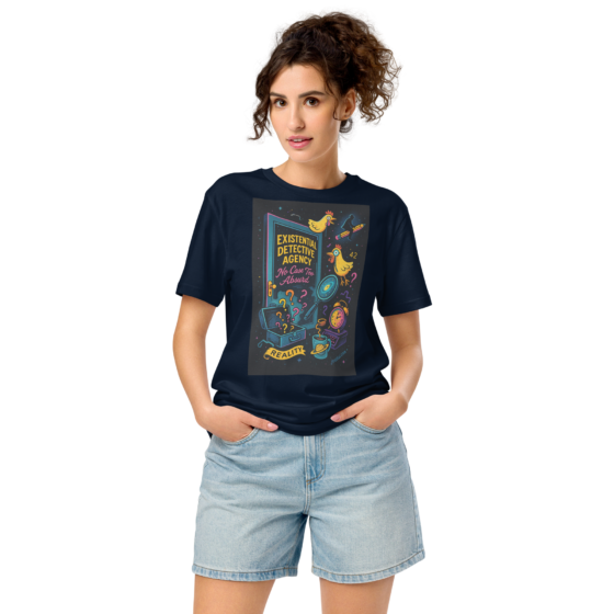 Existential Detective Agency – Embrace the Absurd – Organic Cotton Unisex T-Shirt - Image 13