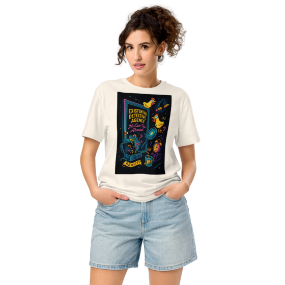 Existential Detective Agency – Embrace the Absurd – Organic Cotton Unisex T-Shirt - Image 21